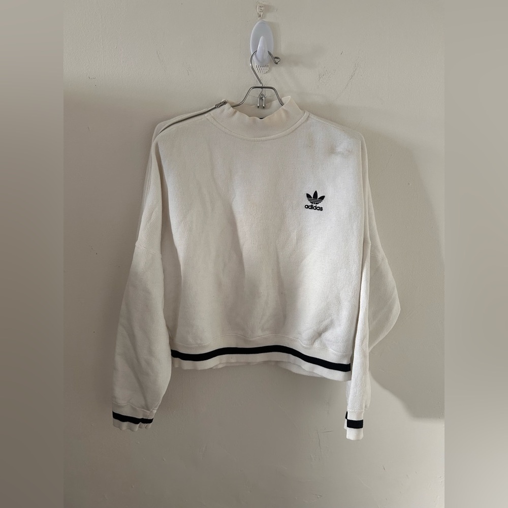 ADIDAS - Women’s Crop Sweater with Side Zipper - Small